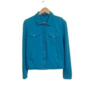 KELLY BY CLINTON KELLY Blue Button Up Women Jacket | S